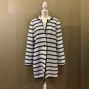The Limited Black and White Striped Blazer